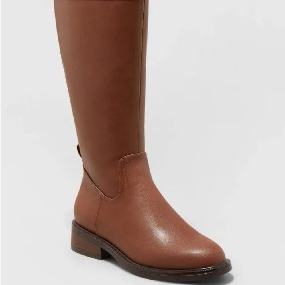 Elegant Brown Knee-High Leather Boots